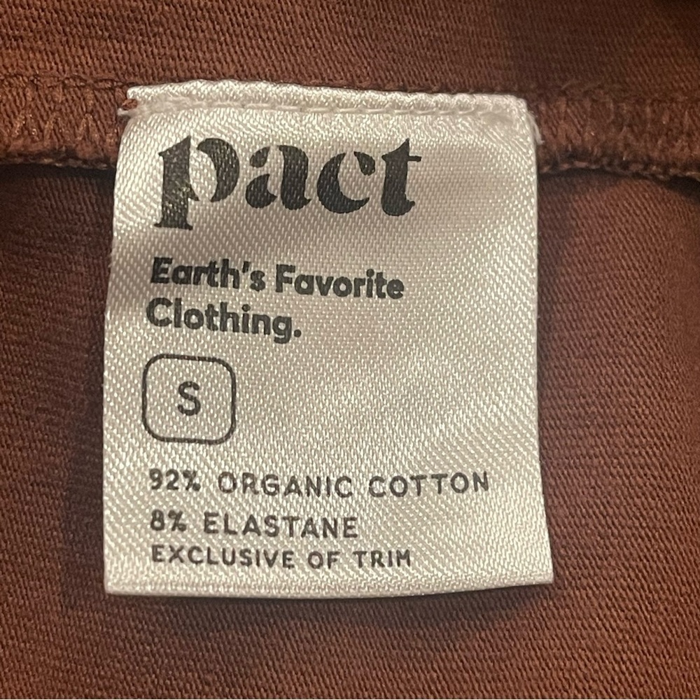 Pact Organic Cardigan Women’s Sz Small Chocolate Brown Open Pockets Cozy Jacket - Picture 6 of 10